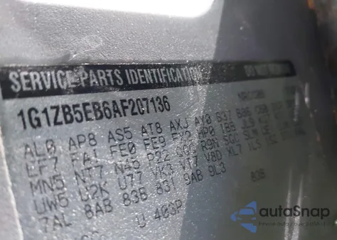 2010 Chevrolet Malibu Ls z USA, uszkodzony, nr VIN 1G1ZB5EB6AF207136